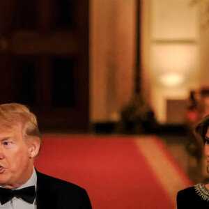 Le president Donald J. Trump et la première dame Melania Trump à la soirée Governors' Ball à La Maison Blanche à Washington, DC, le 9 février 2020