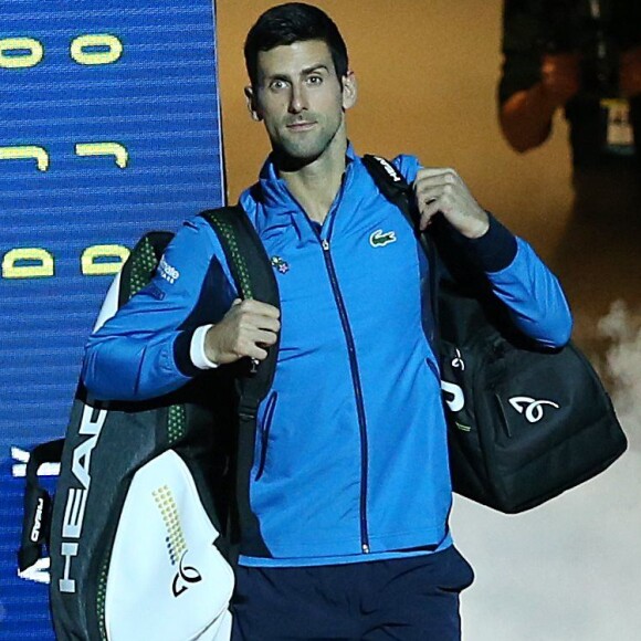 Novak Djokovic - Dominic Thiem bat Novak Djokovic (6-7, 6-3, 7-6) lors des Masters de tennis de Londres, le 12 novembre 2019. Le joueur de tennis autrichien est qualifié pour les demi-finales. © Photo News / Panoramic / Bestimage