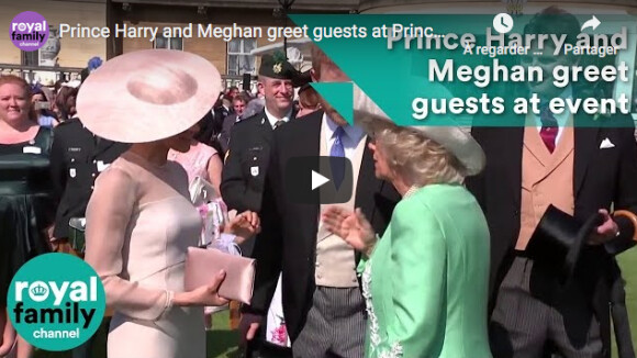 Le prince Harry et Meghan Markle à la garden party de Buckingham pour les 70 ans du prince Charles, le 22 mai 2018.