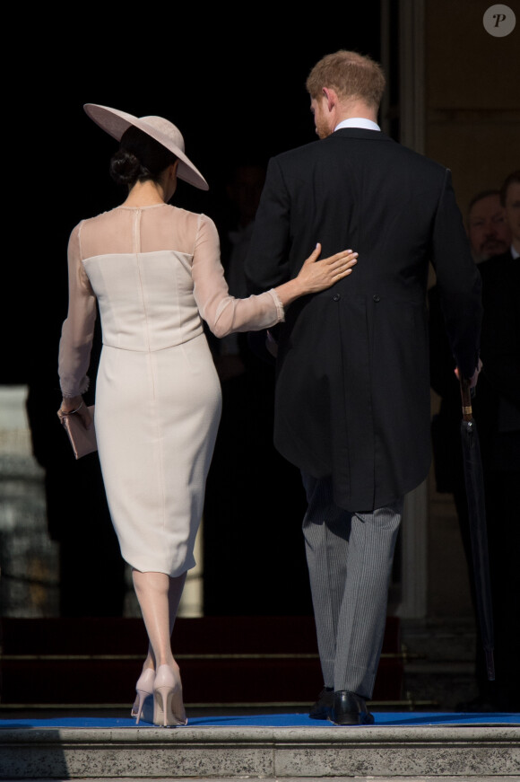 Meghan Markle, duchesse de Sussex, le prince Harry, duc de Sussex lors de la garden party pour les 70 ans du prince Charles au palais de Buckingham à Londres. Le 22 mai 2018
