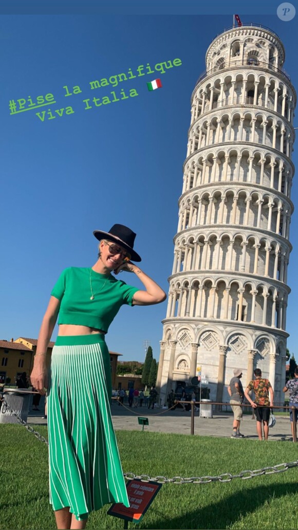 Laeticia Hallyday en voyage à Pise, en Toscane, en Italie, le 27 juin 2020.