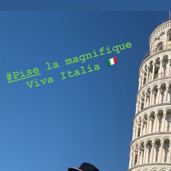 Laeticia Hallyday en voyage à Pise, en Toscane, en Italie, le 27 juin 2020.