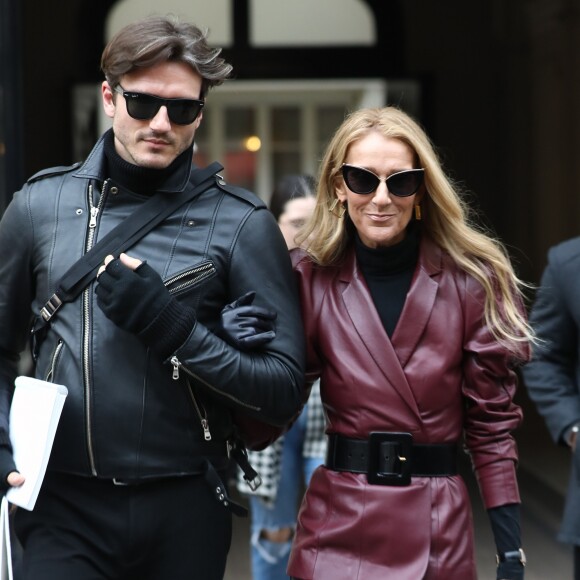 Céline Dion et Pepe Muñoz sont de retour à l'hôtel, Le Crillon, à Paris, après leur visite chez Givenchy. Le 24 janvier 2019