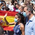 Le roi Felipe VI et la reine Letizia d'Espagne en visite à Séville, le 29 juin 2020.