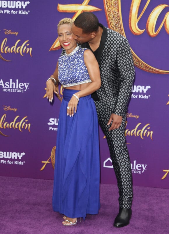 Jada Pinkett Smith et son mari Will Smith à la première du film Aladdin au El Capitan Theatre dans le quartier de Hollywood à Los Angeles, le 21 mai 2019