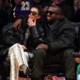 Kim Kardashian et son mari Kanye West - Cleveland Cavaliers contre les Lakers. Le lundi 13 janvier 2020.