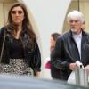 Exclusif - Bernie Ecclestone et sa femme Fabiana Flosi font du shopping dans les rues de Londres. Le 15 juin 2019.