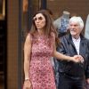 Exclusif - Bernie Ecclestone et sa femme Fabiana Flosi sont allés faire du shopping dans le magasin 'Lululemon' à Londres. Bernie semble avoir des difficultés à ouvrir l'oeil droit, le 13 juillet 2019.