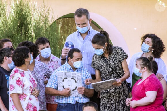 Le roi Felipe VI et la reine Letizia d'Espagne en visite à Cuenca, pour promouvoir la relance économique espagnole. Le 2 juillet 2020