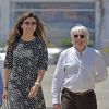 Bernie Ecclestone et sa femme Fabiana Flosi profitent de leurs vacances après un déjeuner au Harbourà Ibiza, le 15 juin 2017.