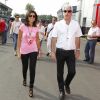 Fabiana Flosi et Bernie Ecclestone en septembre 2011 à Monza, en Italie.