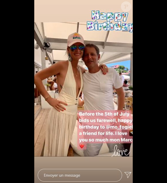 Laeticia Hallyday a souhaité un bon anniversaire à son ami Marc-Olivier Fogiel sur Instagram le 5 juillet 2020.