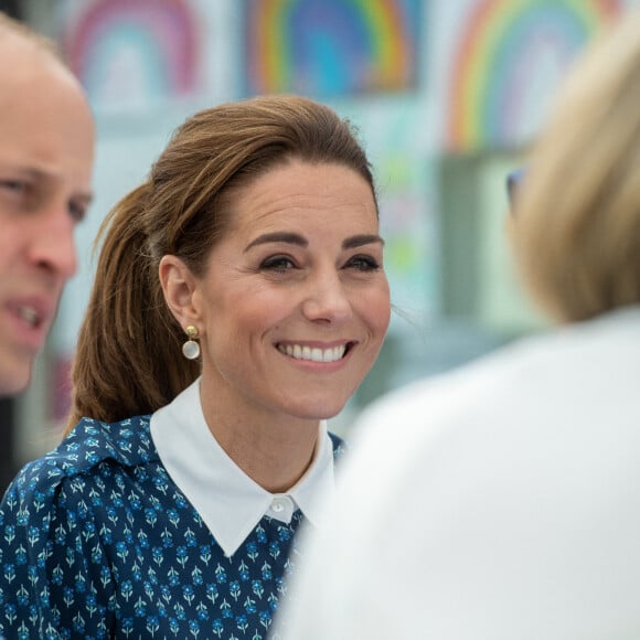 Catherine Kate Middleton, duchesse de Cambridge, le prince William, duc de Cambridge lors d'une visite à l'hôpital Queen Elizabeth Hospital à King's Lynn le 5 juillet 2020.