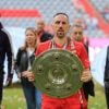 Franck Ribéry - Franck Ribéry célèbre le titre de champion d'Allemagne et son dernier match sous les couleurs du Bayern de Munich le 18 Mai 2019.