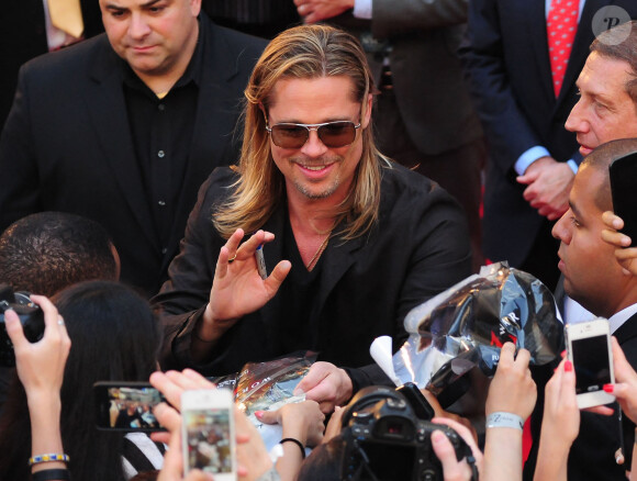 Brad Pitt - People arrivant à la premiere du film "World War Z" à New York, le 17 Juin 2013.