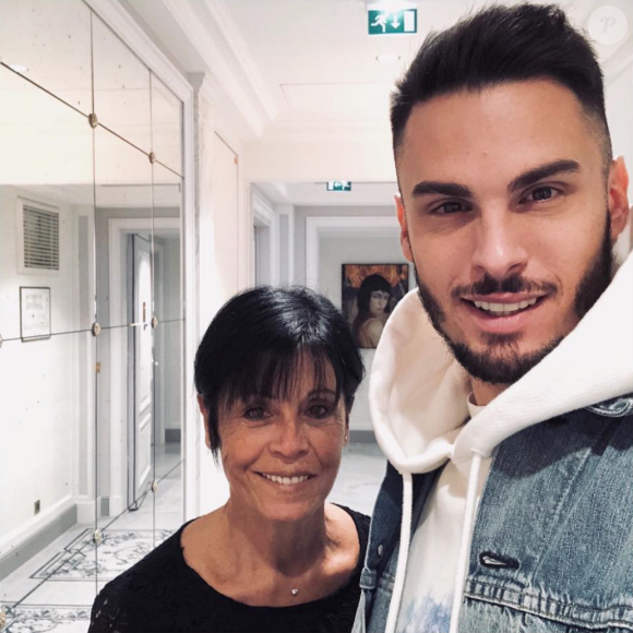 Baptiste Giabiconi et sa mère. 2018.