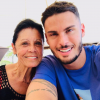 Baptiste Giabiconi et sa mère. Août 2018.
