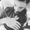 Hugo Lloris, blessé au coude, se repose avec son fils Léandro. Photo prise par sa femme Marine et publiée sur Instagram le 6 octobre 2019.