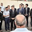 Gérald Darmanin, ministre de l'Intérieur, est en visite à la caserne de gendarmerie de Port-Sainte-Marie, commune où Mélanie Lemée, gendarme, a été tuée par un chauffard. C'est le premier déplacement de Gérald Darmanin en tant que ministre de l'Intérieur. Le 7 juillet 2020. © Thierry Breton / Panoramic / Bestimage