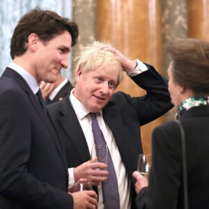 Boris Johnson, Justin Trudeau - Réception au palais de Buckingham en l'honneur des participants à l'anniversaire des 70 ans de l'Otan le 3 décembre 2019.