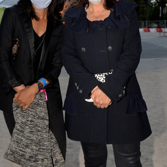 Exclusif - Audrey Pulvar et Anne Hidalgo (Maire de Paris) - Le concert de Paris 2020 pour la Fête Nationale à Paris, le 14 juillet 2020. © Veeren Ramsamy / Stephane Lemouton / Bestimage