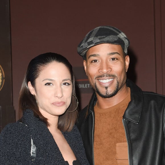 Charlotte Namura et son mari Jean-Luc Guizonne (Star academy) - Avant-première de la série télévisée "La vérité sur l'affaire Harry Quebert" au cinéma Gaumont Marignan à Paris, France, le 12 novembre 2018. © Coadic Guirec/Bestimage