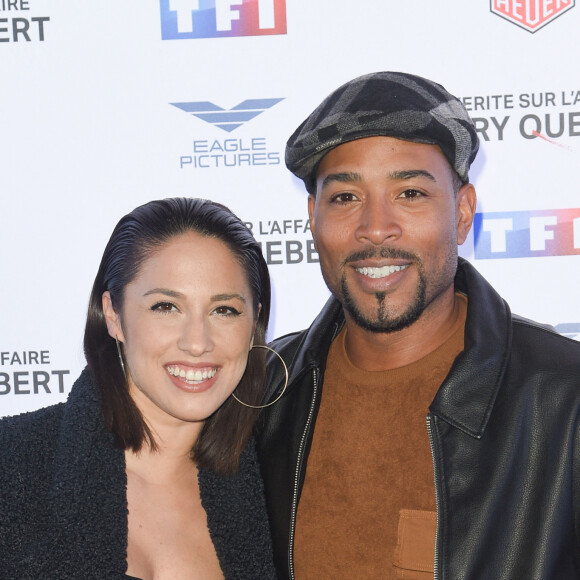 Charlotte Namura et son mari Jean-Luc Guizonne (Star academy) - Avant-première de la série télévisée "La vérité sur l'affaire Harry Quebert" au cinéma Gaumont Marignan à Paris, France, le 12 novembre 2018. © Coadic Guirec/Bestimage