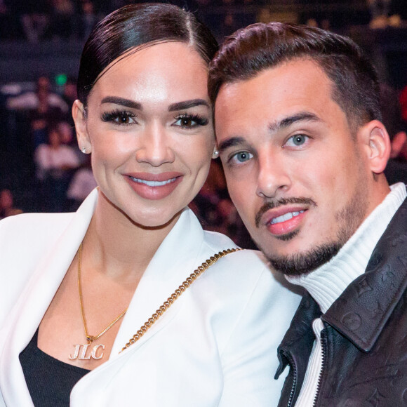 Exclusif - Jazz (JLC Family) et son mari Laurent - People au spectacle de Malik Bentalha "Encore" au Dôme de Paris - Palais des Sports à Paris le 20 février 2020. © Cyril Moreau/Bestimage