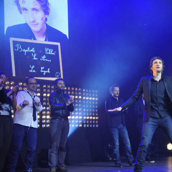Baptiste Lecaplain, Willy Rovelli, Jarry, Alexandre Astier, Charlotte Gabris, Grand Corps Malade, Kheiron et Kyan Khojandi, Bruno Navo - Exclusif - Enregistrement du spectacle "Carte blanche à Baptiste Lecaplain' à la Cigale à Paris le 12 Decembre 2012.