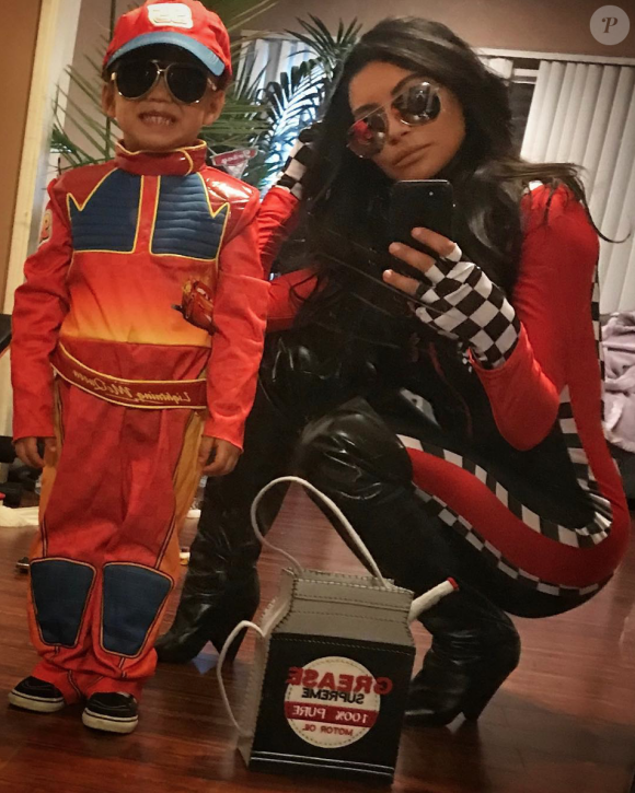 Naya Rivera et son fils Josey, déguisés pour Halloween. Novembre 2018.
