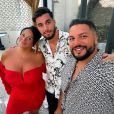 Sarah Fraisou avec son compagnon Ahmed et son frère Billel, le 28 juin 2020, sur Instagram