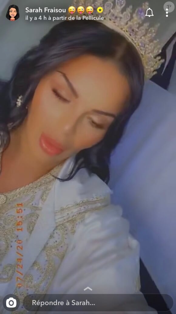 Sarah Fraisou partage des extraits de son mariage avec Ahmed, le 24 juillet 2020.