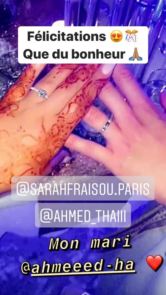Le mariage de Sarah Fraisou et Ahmed, célébré le 24 juillet 2020.
