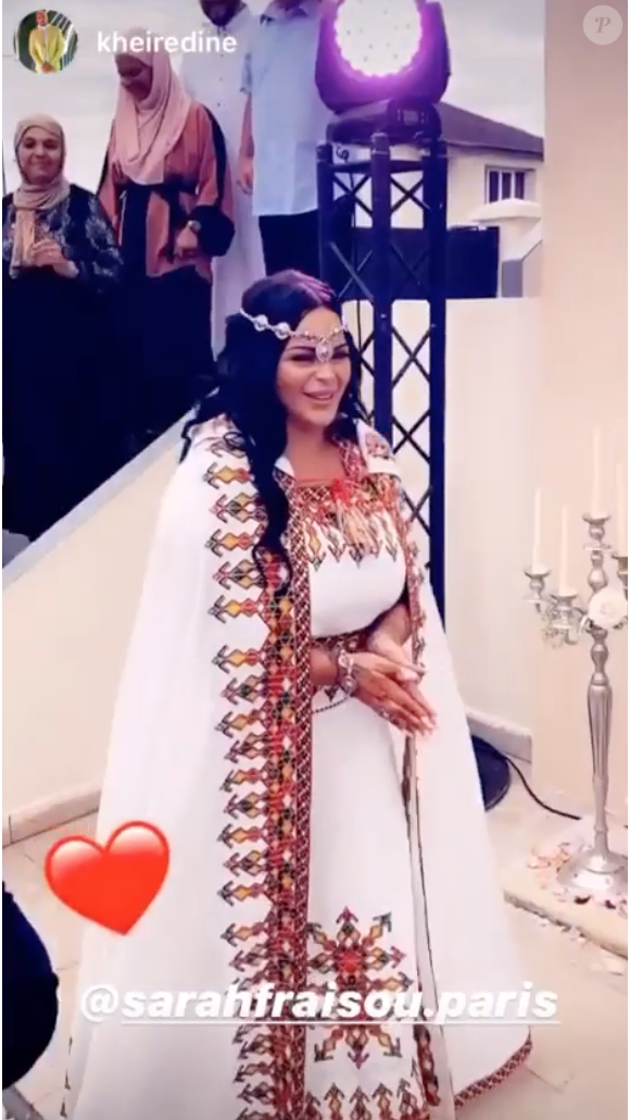 Sarah Fraisou a partagé les stories des invités de son mariage à Ahmed Harroun. Juillet 2020.