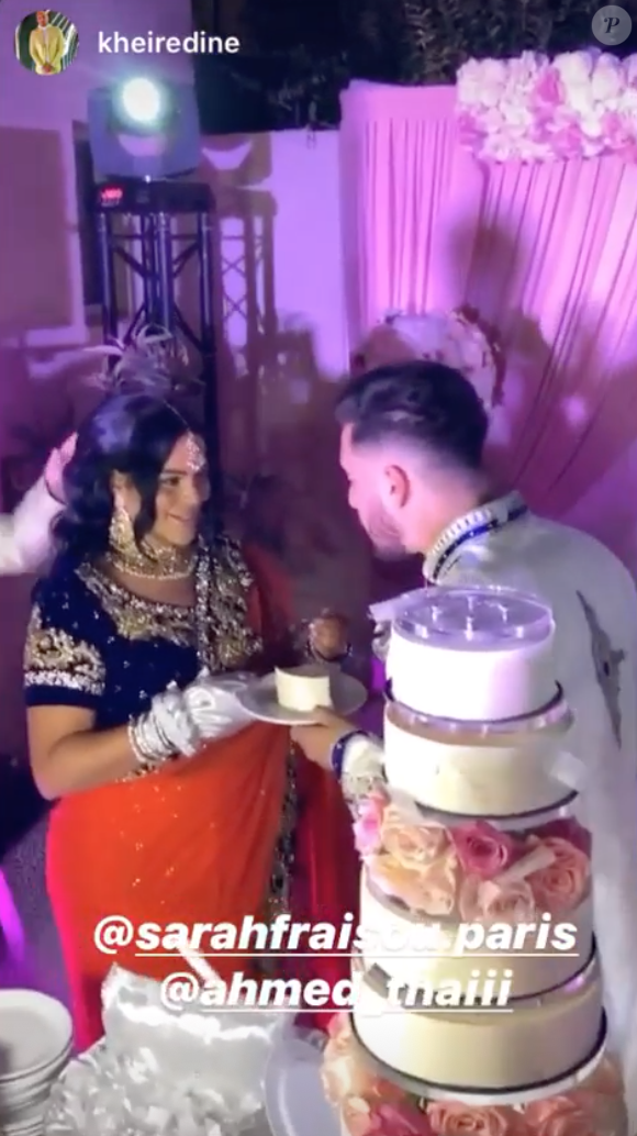 Sarah Fraisou a partagé les stories des invités de son mariage à Ahmed Harroun. Juillet 2020.