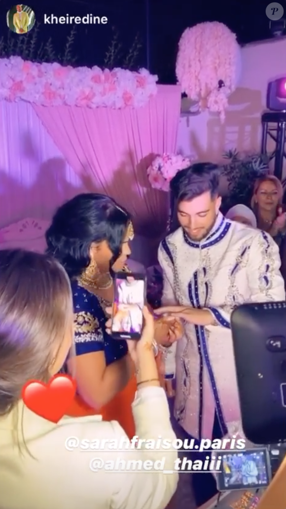 Sarah Fraisou a partagé les stories des invités de son mariage à Ahmed Harroun. Juillet 2020.