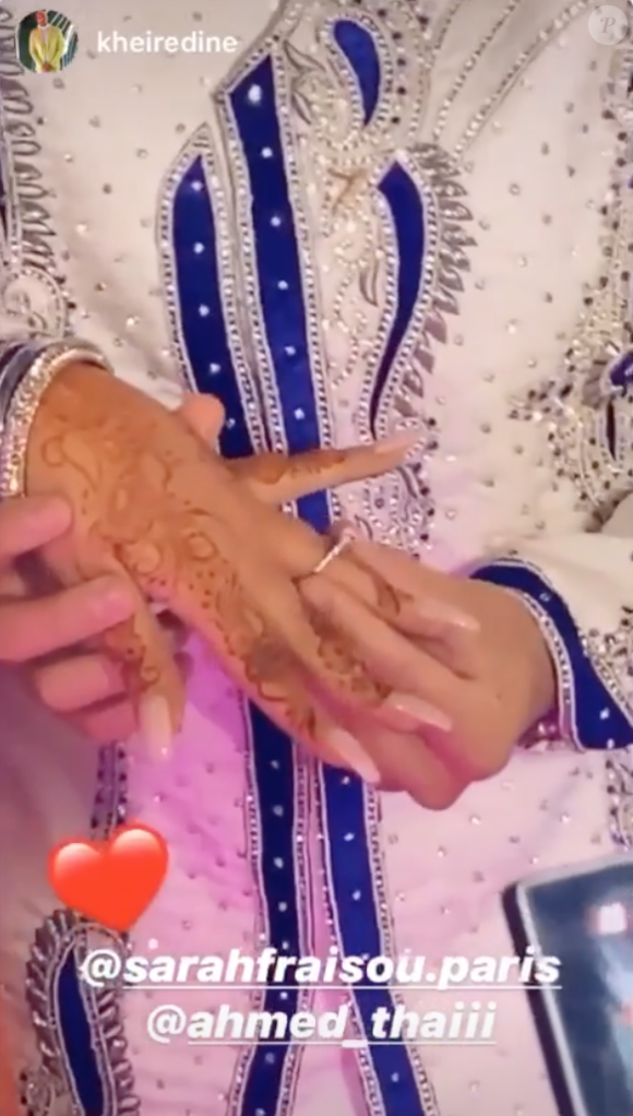 Sarah Fraisou a partagé les stories des invités de son mariage à Ahmed Harroun. Juillet 2020.