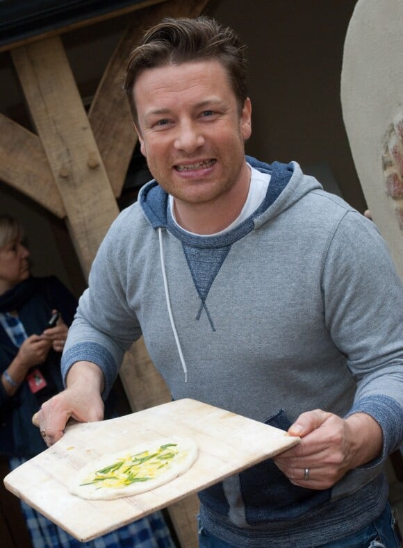Jamie Oliver au Chelsea Flower show (exposition florale) a Londres le 20 mai 2013