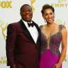 Tracy Morgan et sa femme Megan Wollover lors de la cérémonie des 67e Emmy Awards à Los Angeles le 20 septembre 2015.