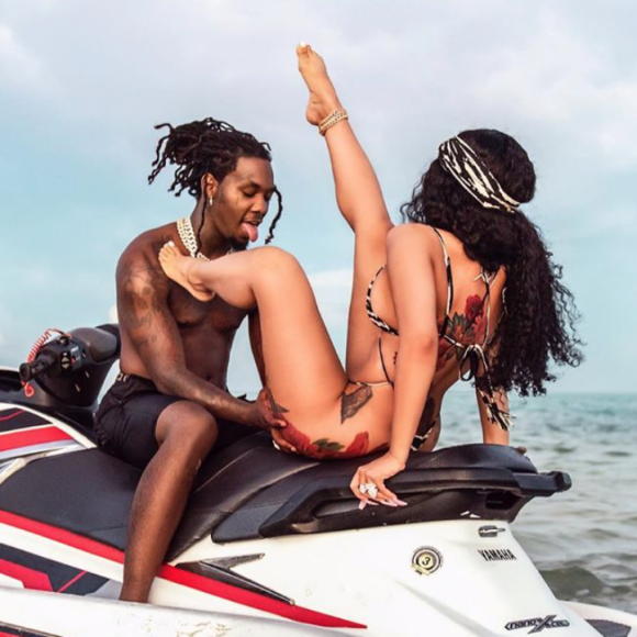 Cardi B et Offset en vacances. Octobre 2019.