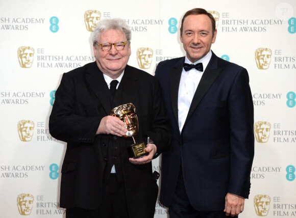 Alan Parker et Kevin Spacey en février 2013 lors des BAFTA Awards. ©Doug Peters/PA Photos/ABACAPRESS.COM