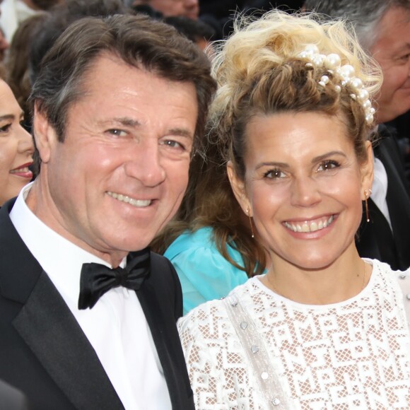 Christian Estrosi et sa femme Laura Tenoudji - Montée des marches du film "A Hidden Life" lors du 72ème Festival International du Film de Cannes, le 19 mai 2019. © Denis Guignebourg/Bestimage