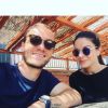 Valère Germain et sa femme Amandine au Cap d'Ail en mai 2017, photo Instagram