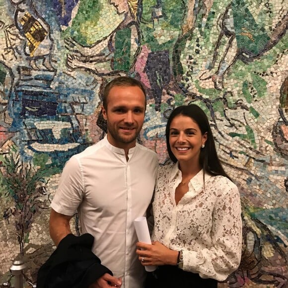 Valère Germain et sa femme Amandine en octobre 2017, photo Instagram