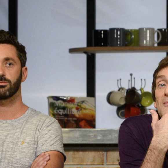 Exclusif - Benjamin Gauthier, Pierre Palmade - Filage de la Piece "Le fils du comique" au Theatre Saint-Georges a Paris le 26 septembre 2013.