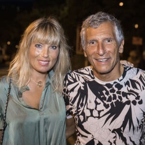 Exclusif - Nagui et sa femme Mélanie Page - F.Xavier Demaison et F. Berléand dans la pièce "Par le Bout du Nez" lors du Festival de Ramatuelle, le 2 août 2020. © Cyril Bruneau / Festival de Ramatuelle / Bestimage 