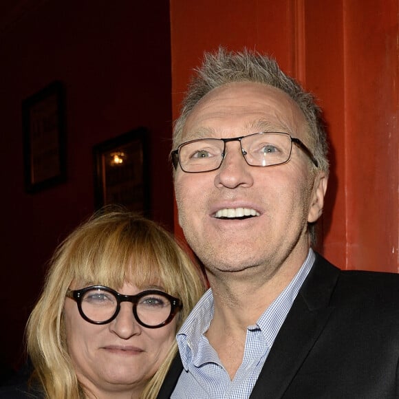 Christine Bravo et Laurent Ruquier - Backstage de la 150ème représentation de la pièce "Je préfère qu'on reste amis" au Théâtre Antoine à Paris le 5 novembre 2014.