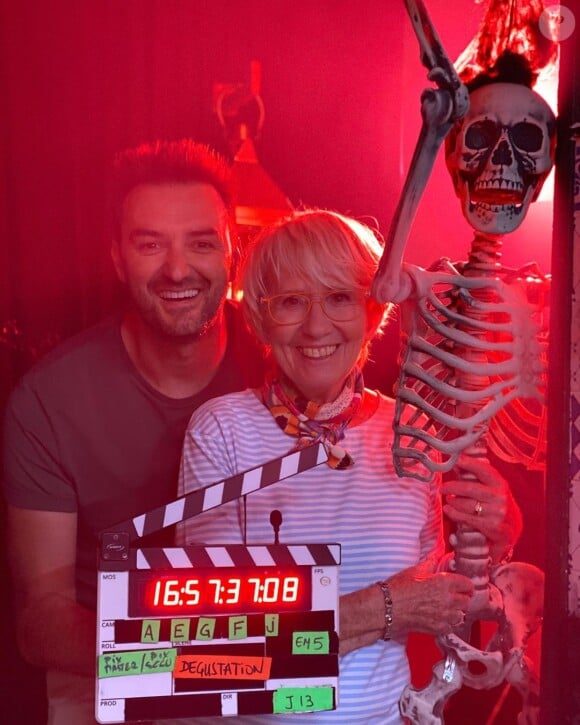Cyril Lignac et Mercotte sur le tournage de la saison 9 du "Meilleur Pâtissier", le 22 juillet 2020