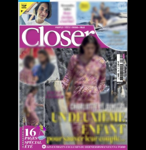 Couveture du magazine "Closer" du 14 août 2020