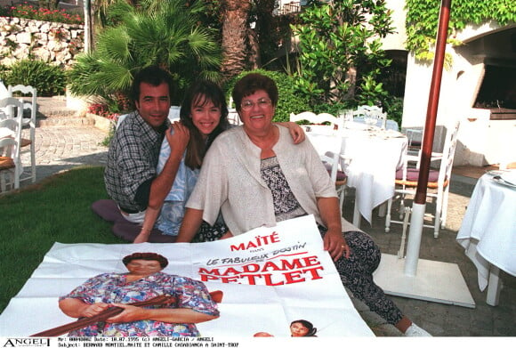 bernard Montiel, Maïté, Camille Casabianca à Saint Tropez le 10 juillet 1995 